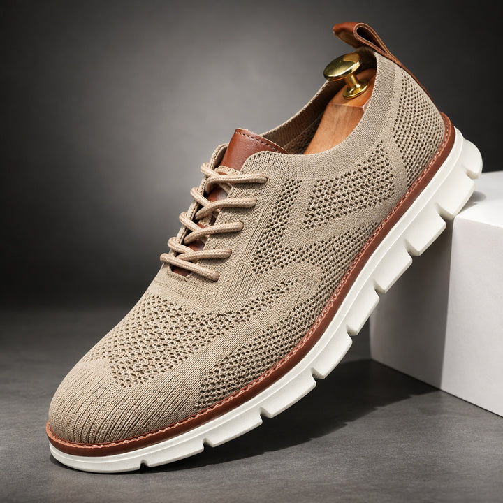 Wingtip Knit Sneakers — ce_angle_01