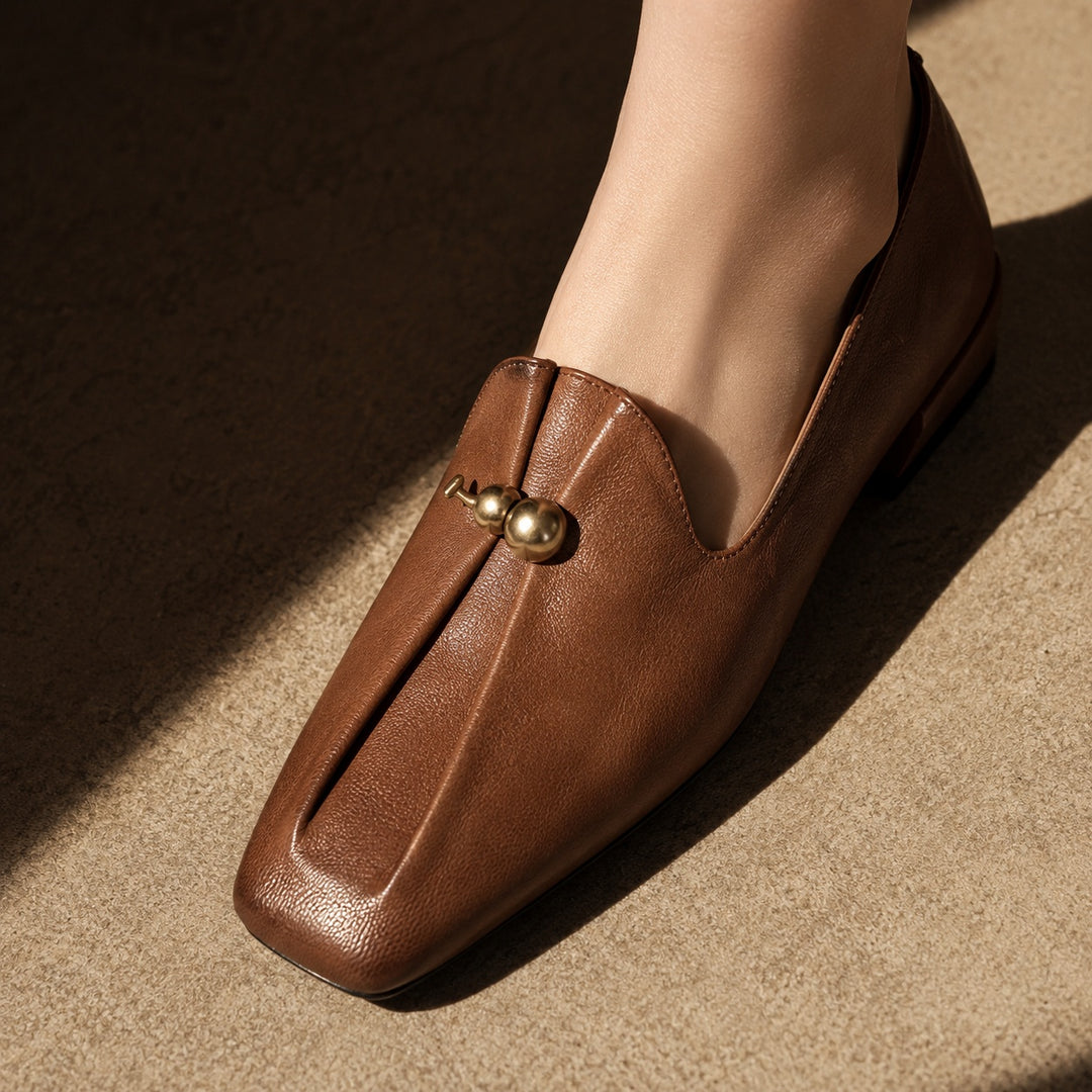 Zucchetta Gourd-Charm Square-Toe Loafers — ce_metastatic_03