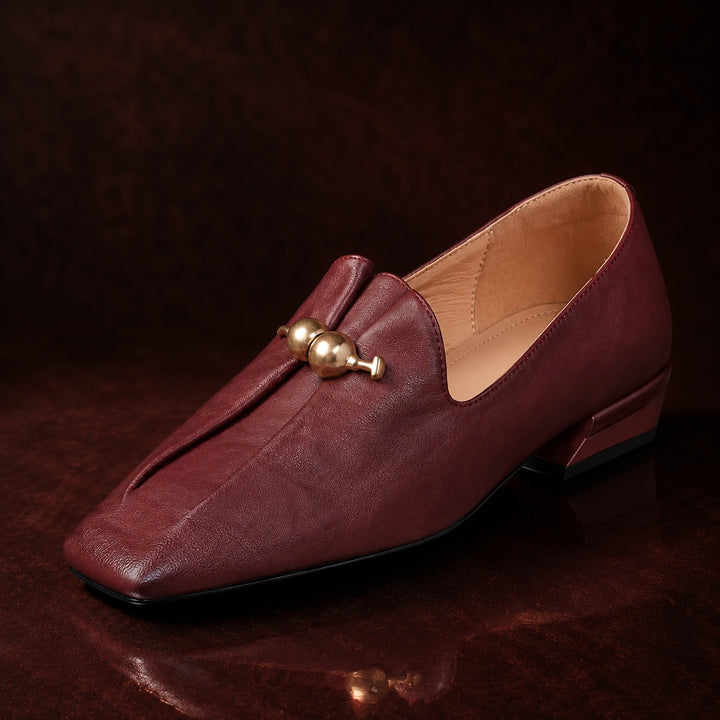 Zucchetta Gourd-Charm Square-Toe Loafers — ce_metastatic_06